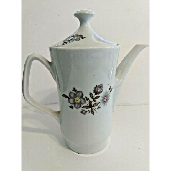 Vintage Bavarian Porcelan Tea Pot H.Waldenberg Hand Painted 8 1/2" Tall - Picture 10 of 12